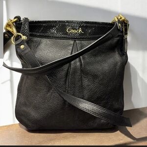 Coach Black Leather Shoulder Bag
